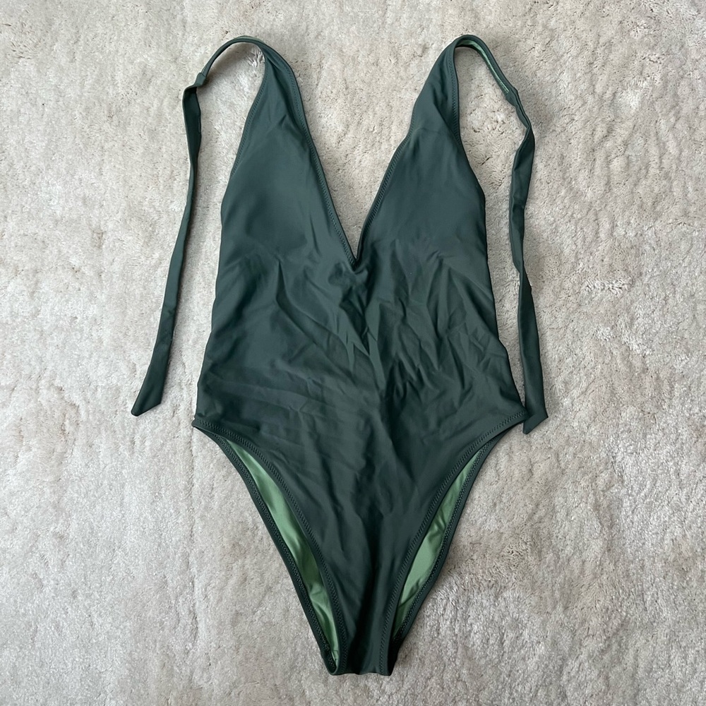 Aerie Plunging Halter Swimsuit